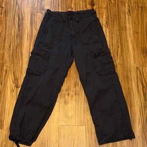 American Eagle Outfitters women 12 inches ants cargo utility vintage black
